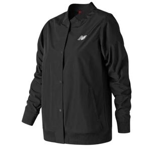New Balance Nylon Women's Coaches Black Jacket Size XL